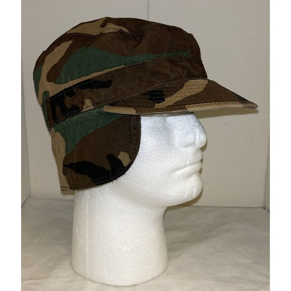 Other - Authentic US Army Camouflage Hat Side & Back Flap Military EUC USA 7 3/4"